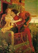 Ford Madox Brown Romeo and Juliet in the famous balcony scene oil painting